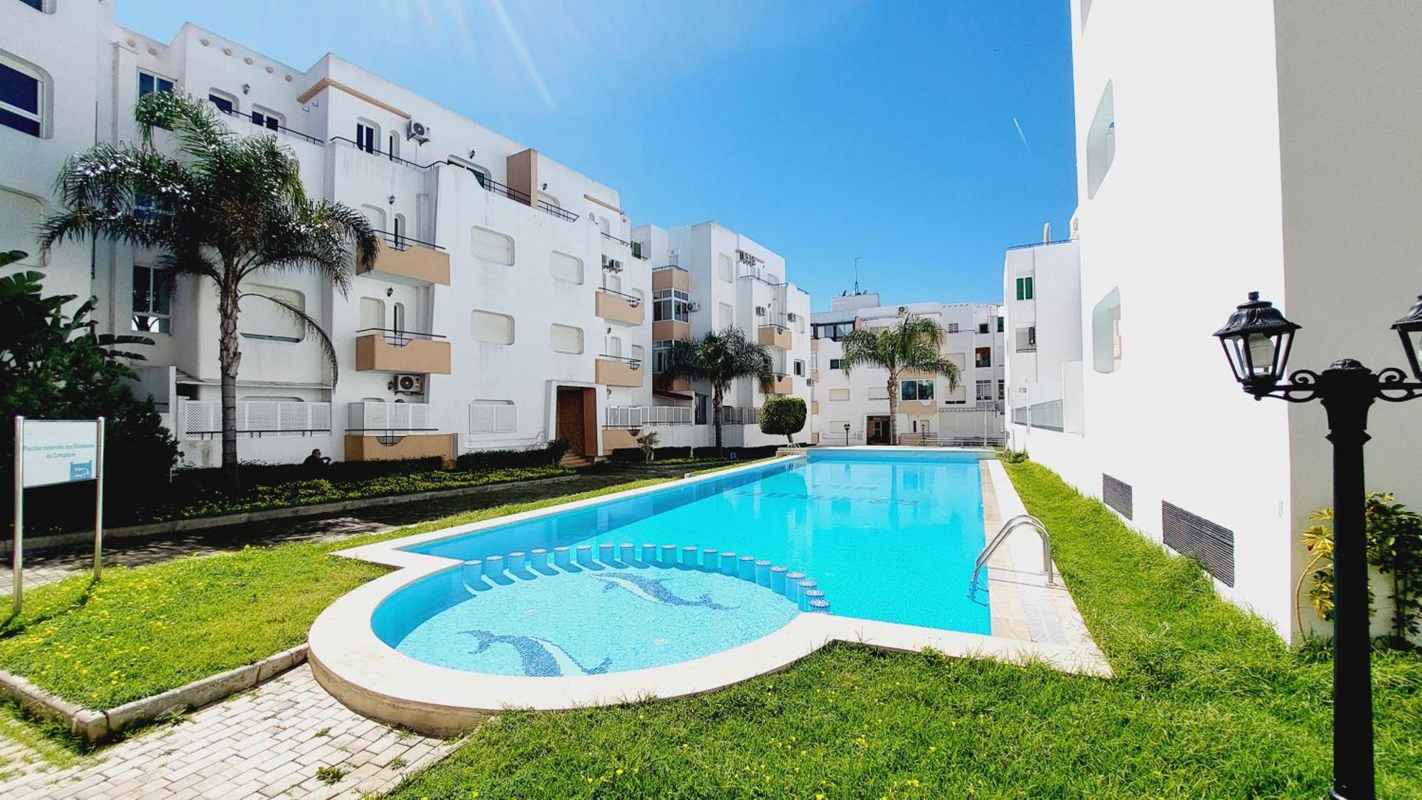 Appartement Avec Piscines, Vue Sur Mer Et Acces A La Plage A Achakar Hill, Tanger. Exterior photo